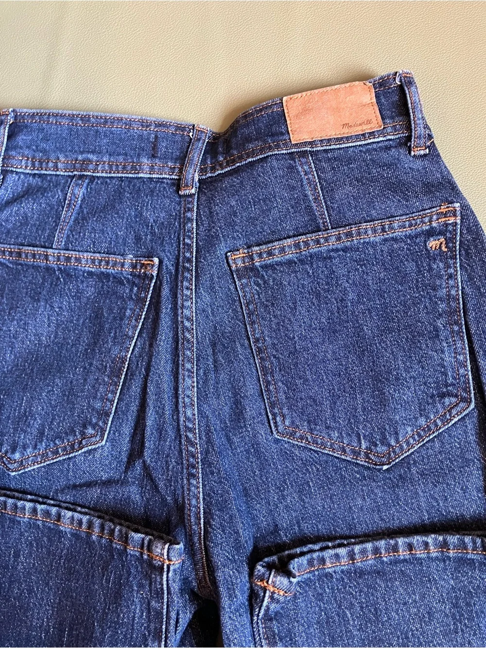 Madewell Straight-Leg Jeans in Dark Blue Denim